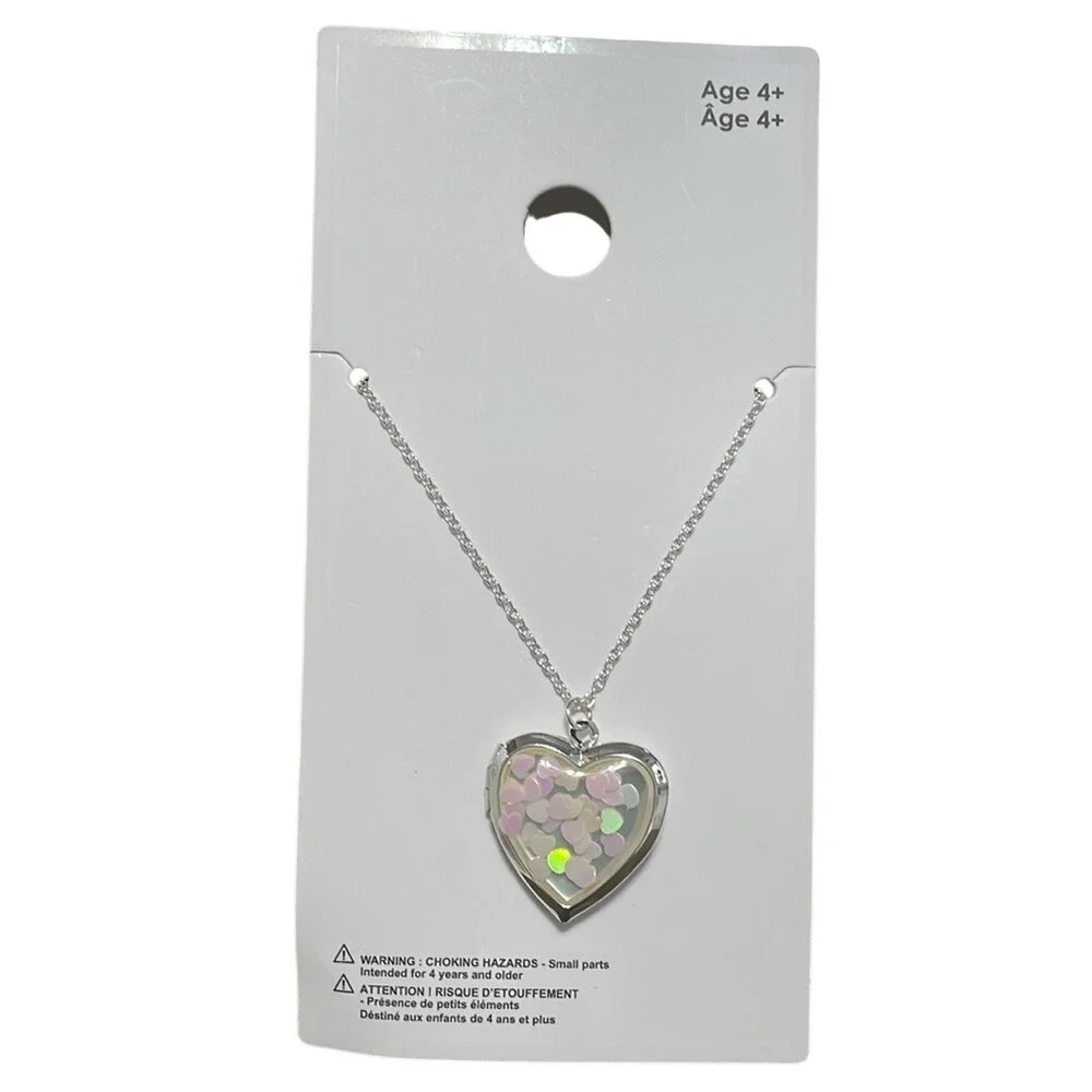 Kids BFF Necklace Bundle Heart Locket Bunny Rabbit Initial C‎ Wing 4-Pack New